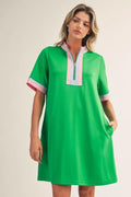 Curvy Caroline Contrast Collar Mini Dress