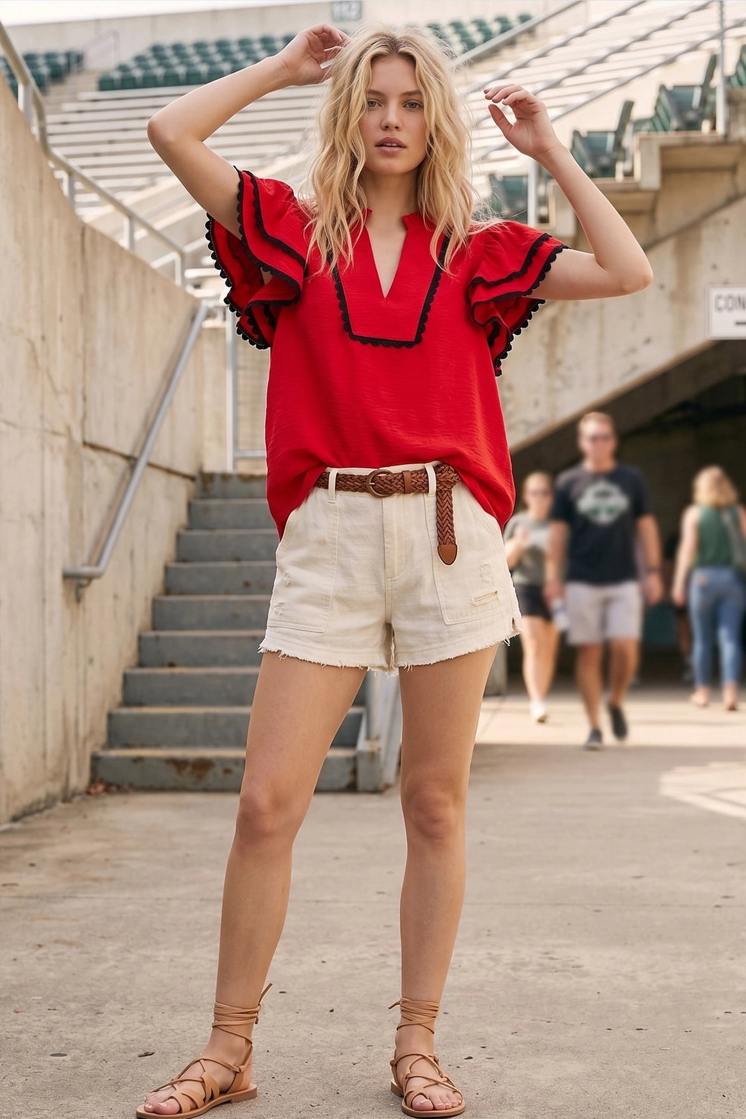 Regina Ruffle Sleeve Top