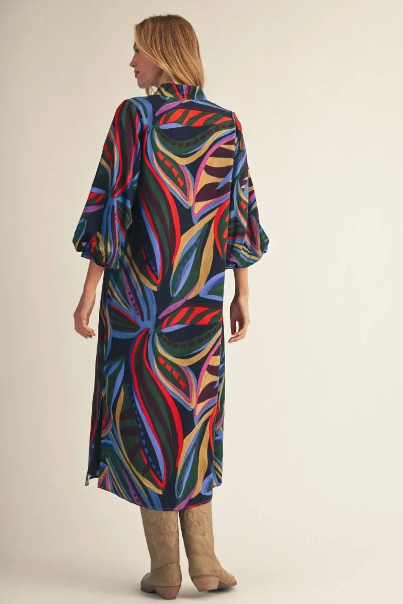 Toni Boho Floral Midi Dress