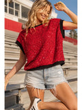 Gameday Sequin Oversized Top