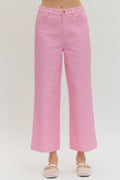 Gaylee Gingham Straight Leg Pants