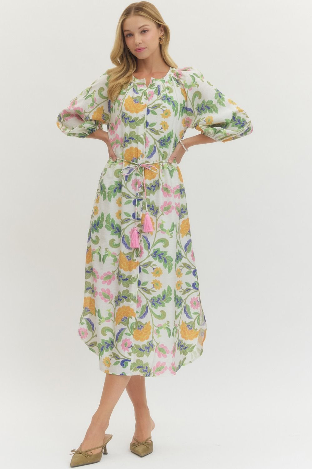 Jainey Spring Style Midi Dress