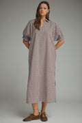 Chelsea Chocolate Gingham Midi Dress