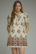Elizabth Ecru Mini Dress
