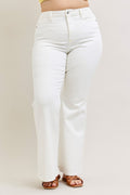 Curvy Judy Blue Tinslee HW White Tummy Control Flare Jeans