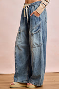 Becca Baggy Barrel Denim Cargo Pants