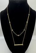 RG Stone and Bar Double Necklace