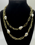 RG Paperclip and Pearl Necklace