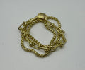 RG Triple Strand Gold Toned Mag Bracelet