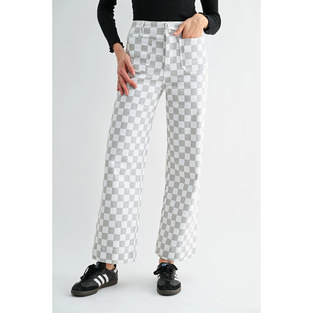 Mica Denim Louisa Checkerboard Jeans
