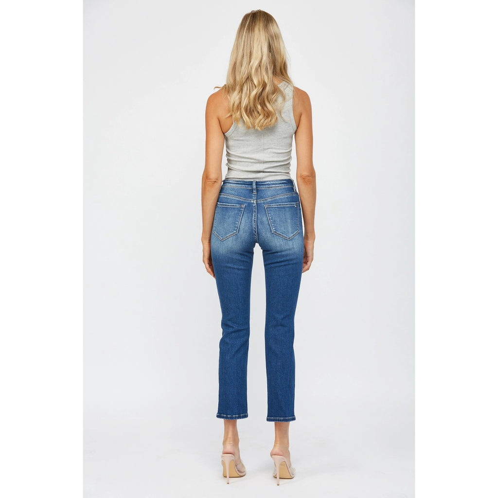 Mary Ethel Mica Mid-Rise Straight Leg Jeans