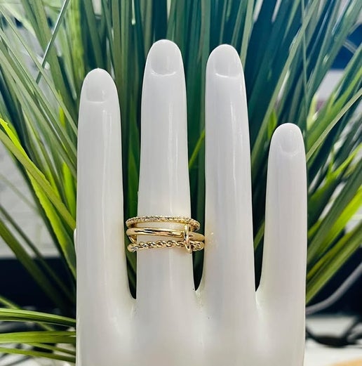RG Textured Triple Stack Ring