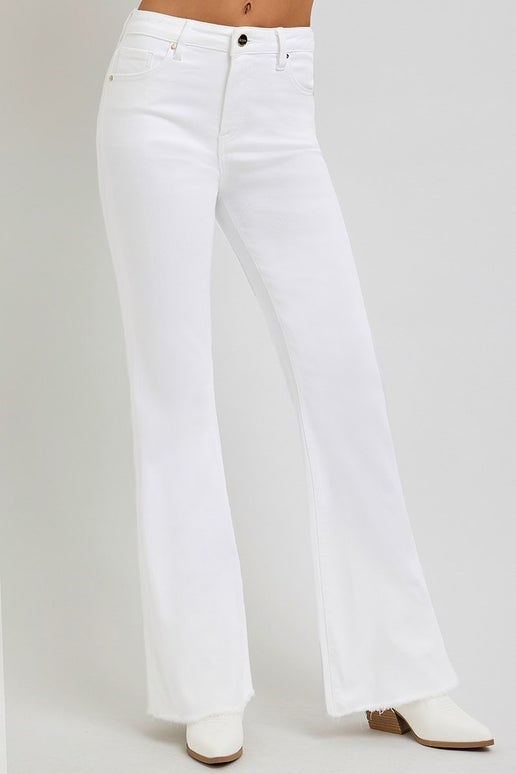 Risen Tummy Control Flared Fray Hem