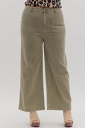 Curvy Elise Front Flat Pocket Pants