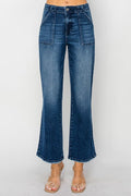 Kristy High Rise Ankle Patch Posket Jeans