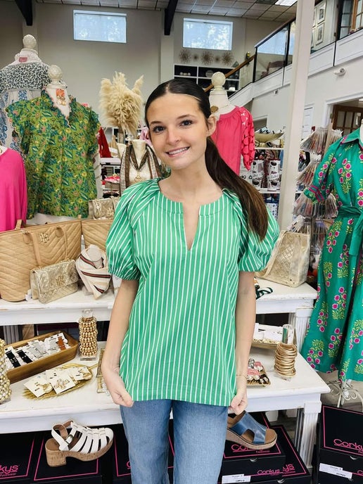 Pin Stripe Patty Top