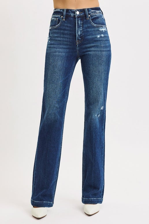 Curvy Country Dark Denim Straight Jeans