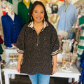 Curvy Chassidy Cheetah Puff Sleeve Top