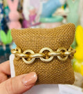 RG Matte Twisted Non-Tarnish Link Bracelet