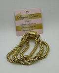 RG Triple Strand Gold Bead Chain Magnet Bracelet