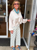 Shelly Spotted Cotton Pants
