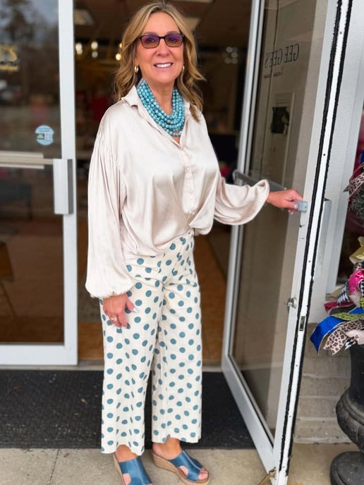 Shelly Spotted Cotton Pants