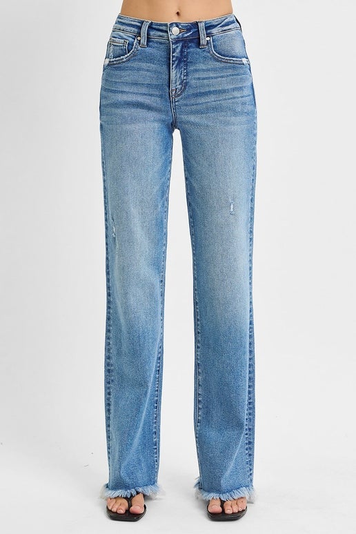 Harley High Rise Long Straight Jeans