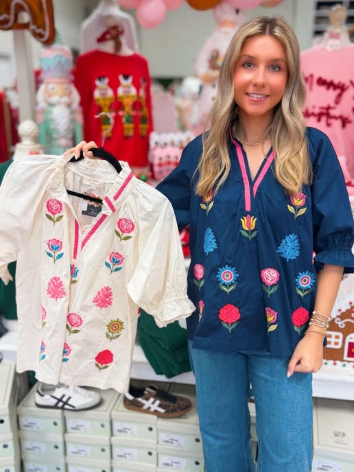 Curvy Jordan Embroidered Top