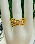 RG Gold Thick Wrap Stone Ring