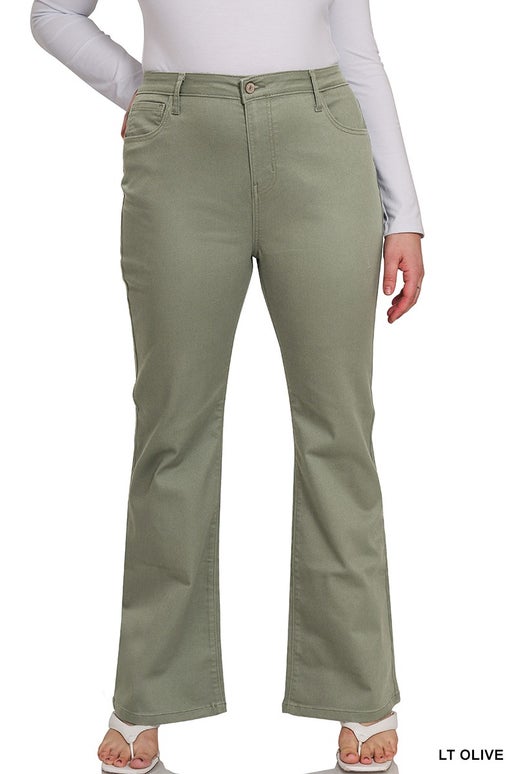 Curvy Lori Colored Bootcut Denim Pants