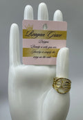RG Trifinity Gold/Crystal Ring