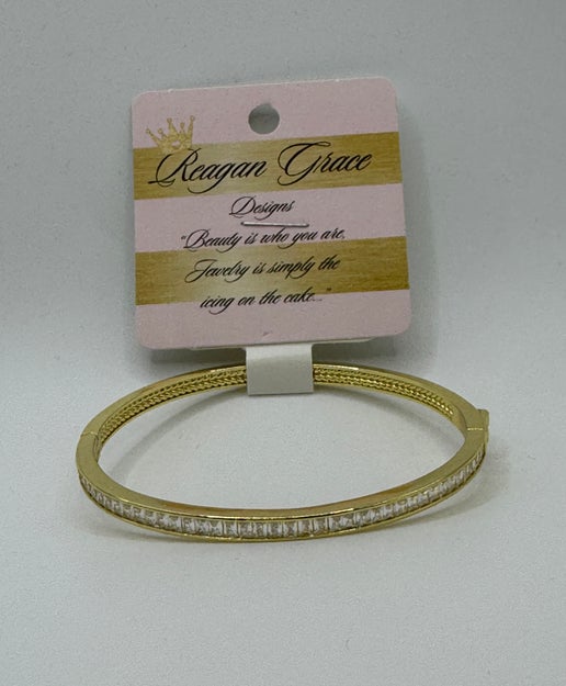 RG Crystal Bagget Latch Bracelet