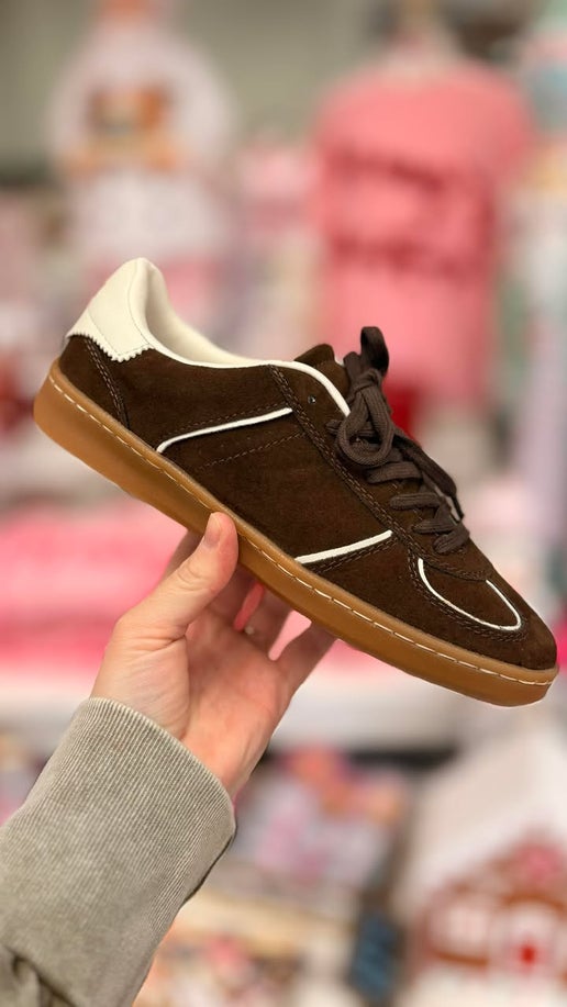 Milan Chocolate Suede Sneakers