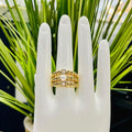 RG Beaded Pearl and Crystal Ring
