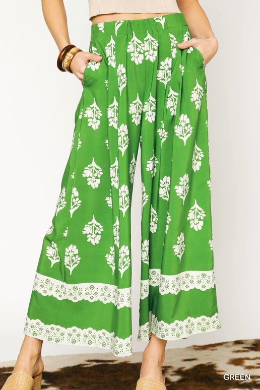Lainey Linen Mixed Print Pants