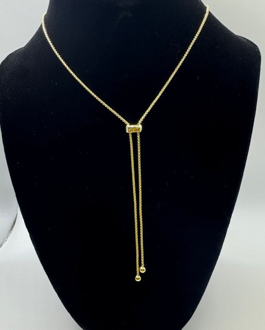 RG Adj Black Starflower Necklace