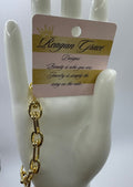 RG Goldtone Channel Link Bracelet