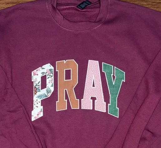 Simply You Pray Applique Sweatshirt