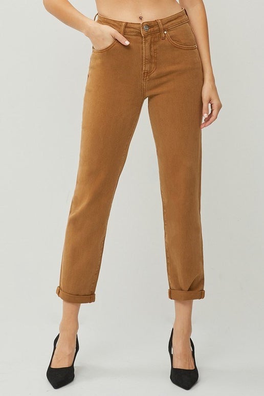 Capo Cappuccino H-R Boyfriend Cuffed Pants