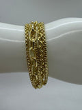 RG Five Strand Goldtone Magnet Bracelet