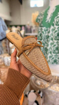 Corky's Tip Included Gold Raffia Slip On Shoes