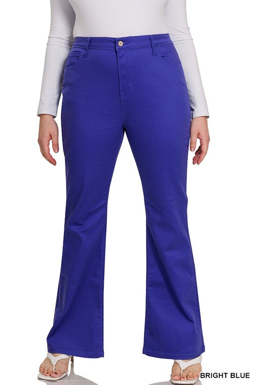 Curvy Lori Colored Bootcut Denim Pants