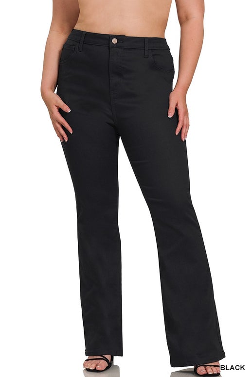 Curvy Lori Colored Bootcut Denim Pants