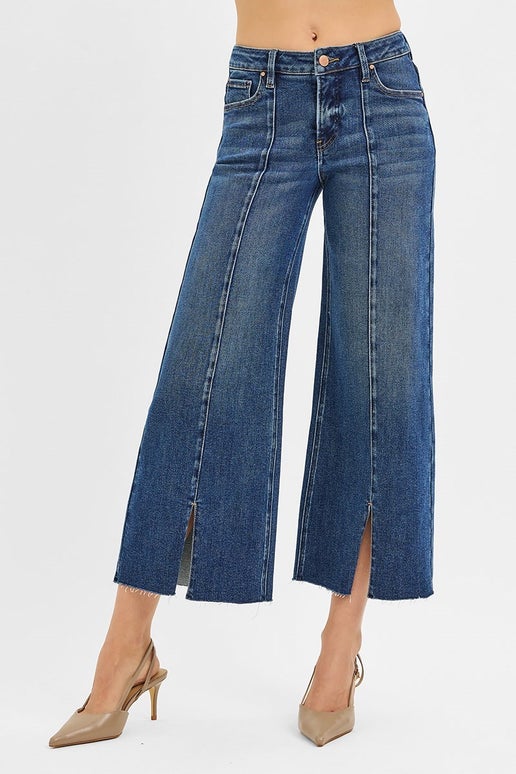 Risen Misty Mid Rise Crop Tummy Control Jeans