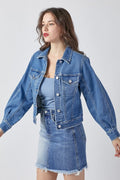 Risen Balloon Sleeve Denim Jacket