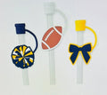 SWIG- We've Got Spirit Navy & Yellow Straws