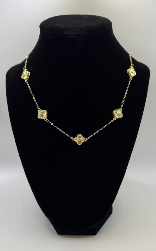 RG Gold Clover Necklace