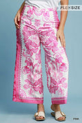 Curvy Floral Wide Leg Pants