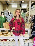 Cara Printed Linen Top