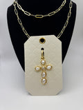 RG Pearl & Cross Metal Charm